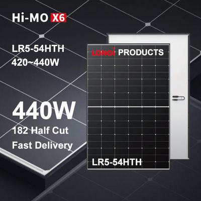 HPBC Black Frame Longi Hi-MO X6 Wissenschaftler 435W 440W Solaranlage
