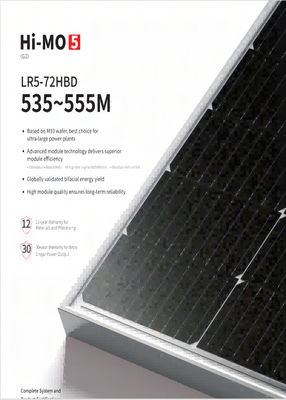 Bifaziale LONGi PV-Module Halbschnitt Longi Solar 555W 535W 540W 545W 550W